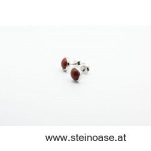 Ohrstecker Jaspis Cabochon  Silber 8mm